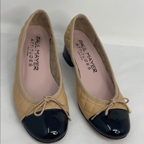 Paul Meyer Attitudes 5.5M Nude Quilted Low Heels - Picture 2 of 10